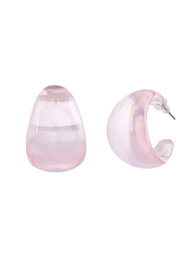 Resin Eternal Echo Hoop Earrings : 8905124526332