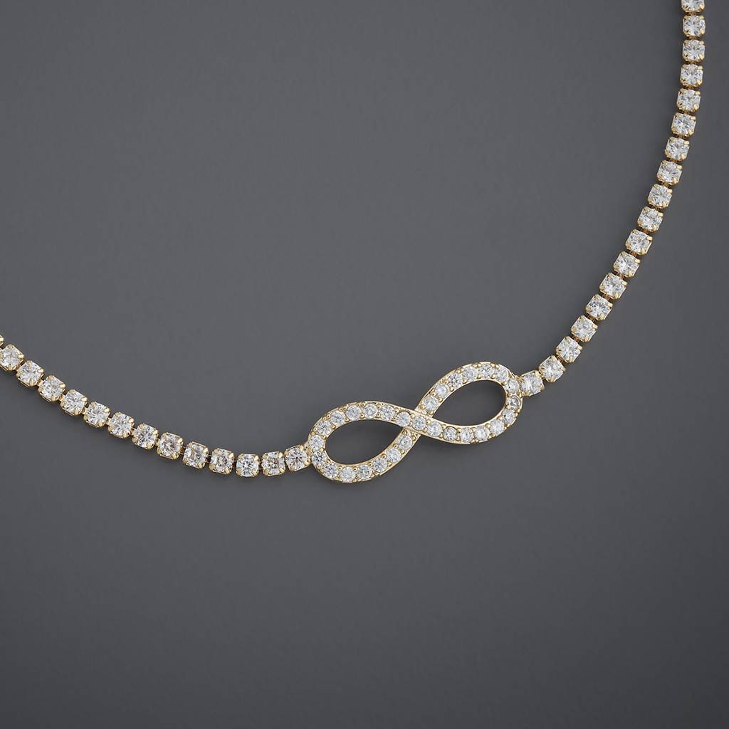 Kushal'S Fashion Jewellery White Gold-Plated Party Zircon Trendy Anklet-441645 : 441645