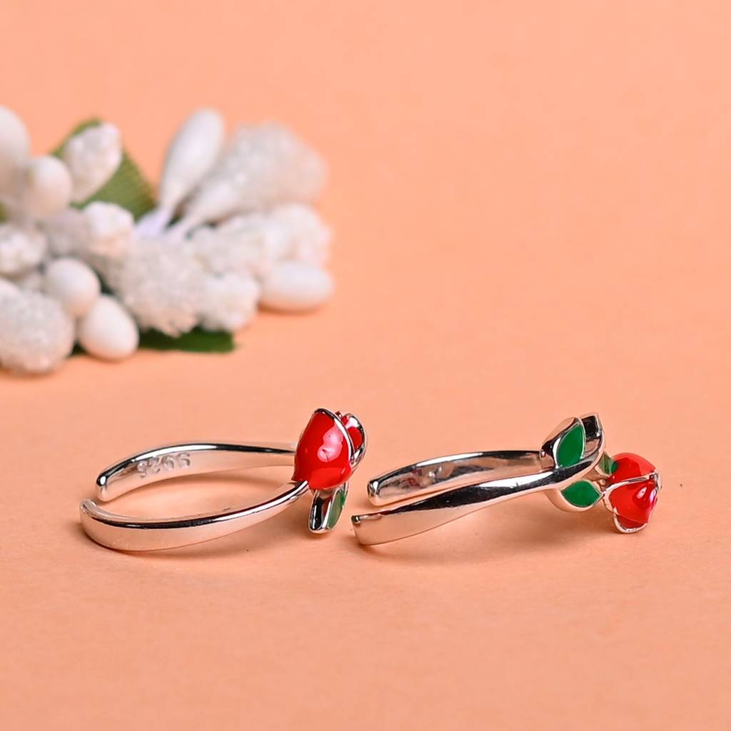 Rose Garden Whisper Toe Rings : SKU1038