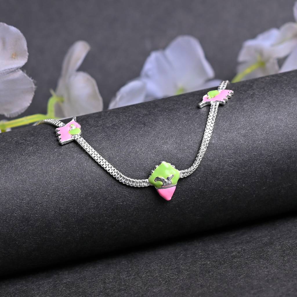 Dino Dash Silver Bracelet Set : SKU1077