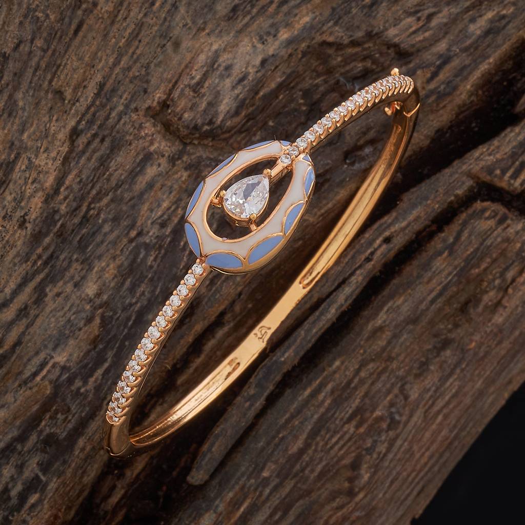 Kushal'S Fashion Jewellery  Gold-Plated Party Zircon Kada-182278 : 447617