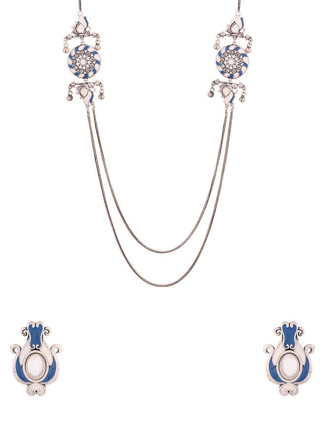 Indigo Affair Layered Necklace Set : 8905124024913