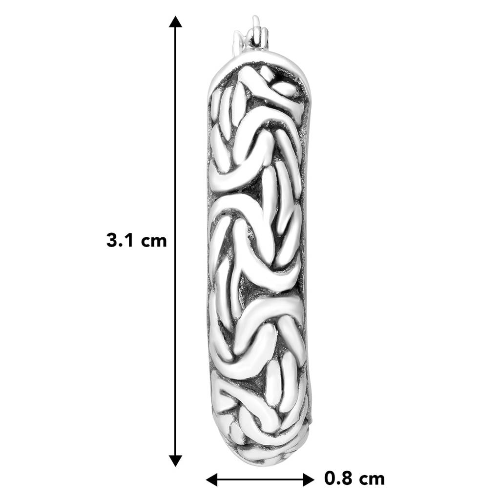 925 Sterling Silver Oxidised Anti Tarnish Small Click-Top Hoop Earrings Huggie Jewellery Collections Navratri Gift F : PF17E78