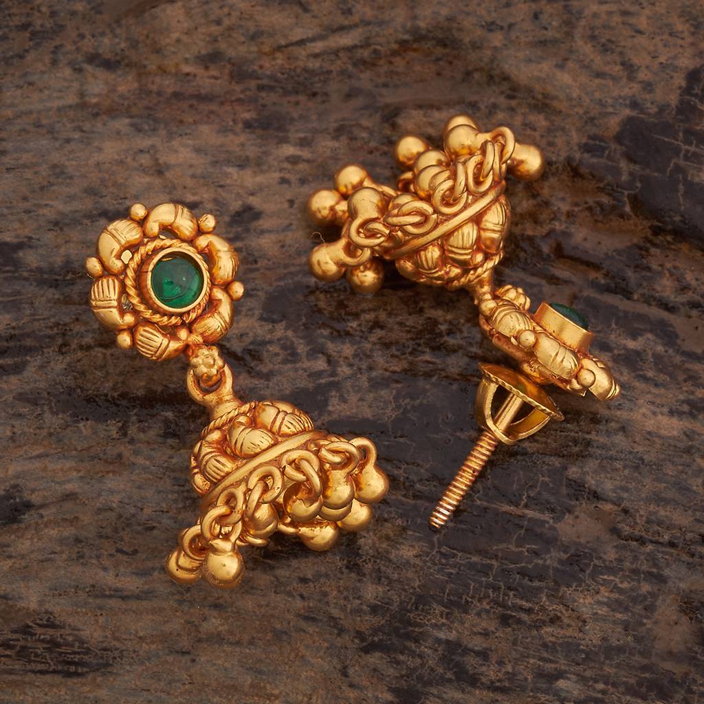 Kushal'S Fashion Jewellery Dome Shaped Jhumkas Earrings-179599 : 429764