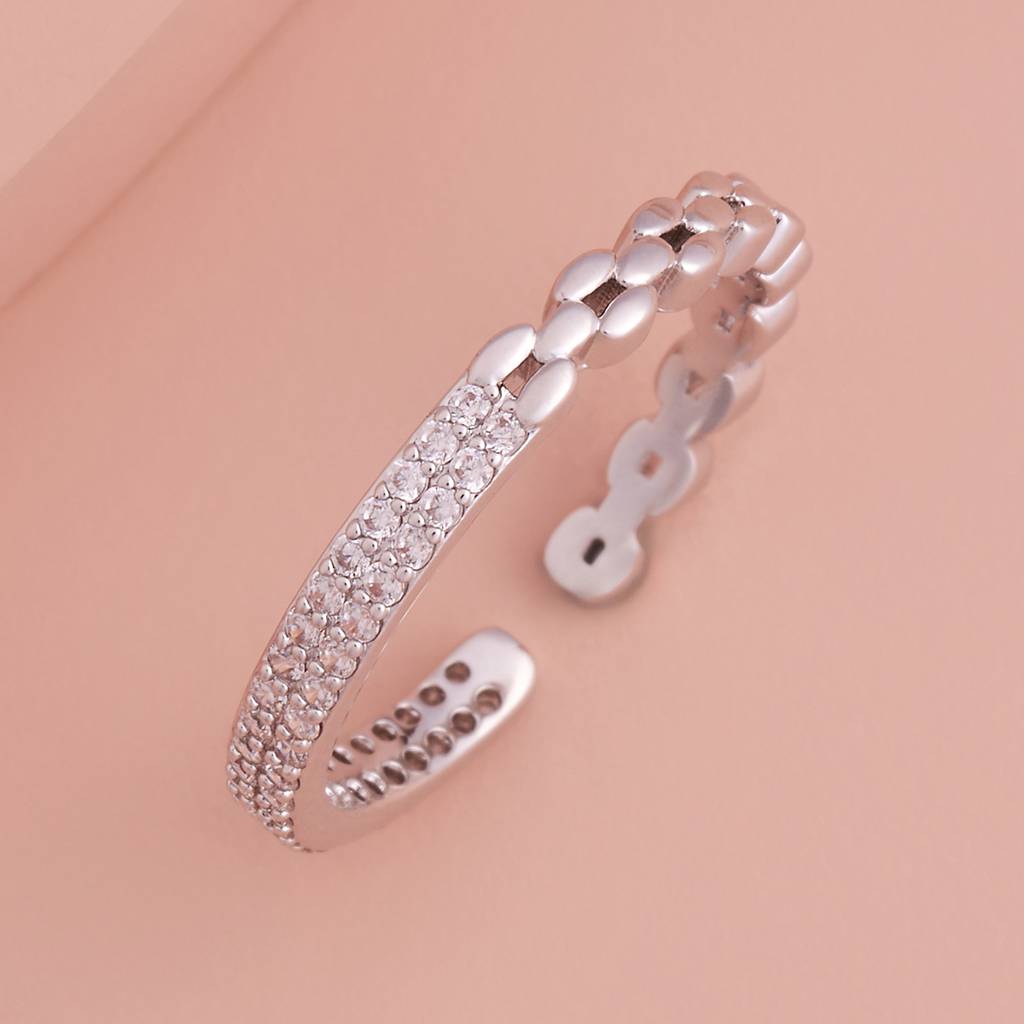 Party Trendy Zircon Finger Ring-180064 : 430418