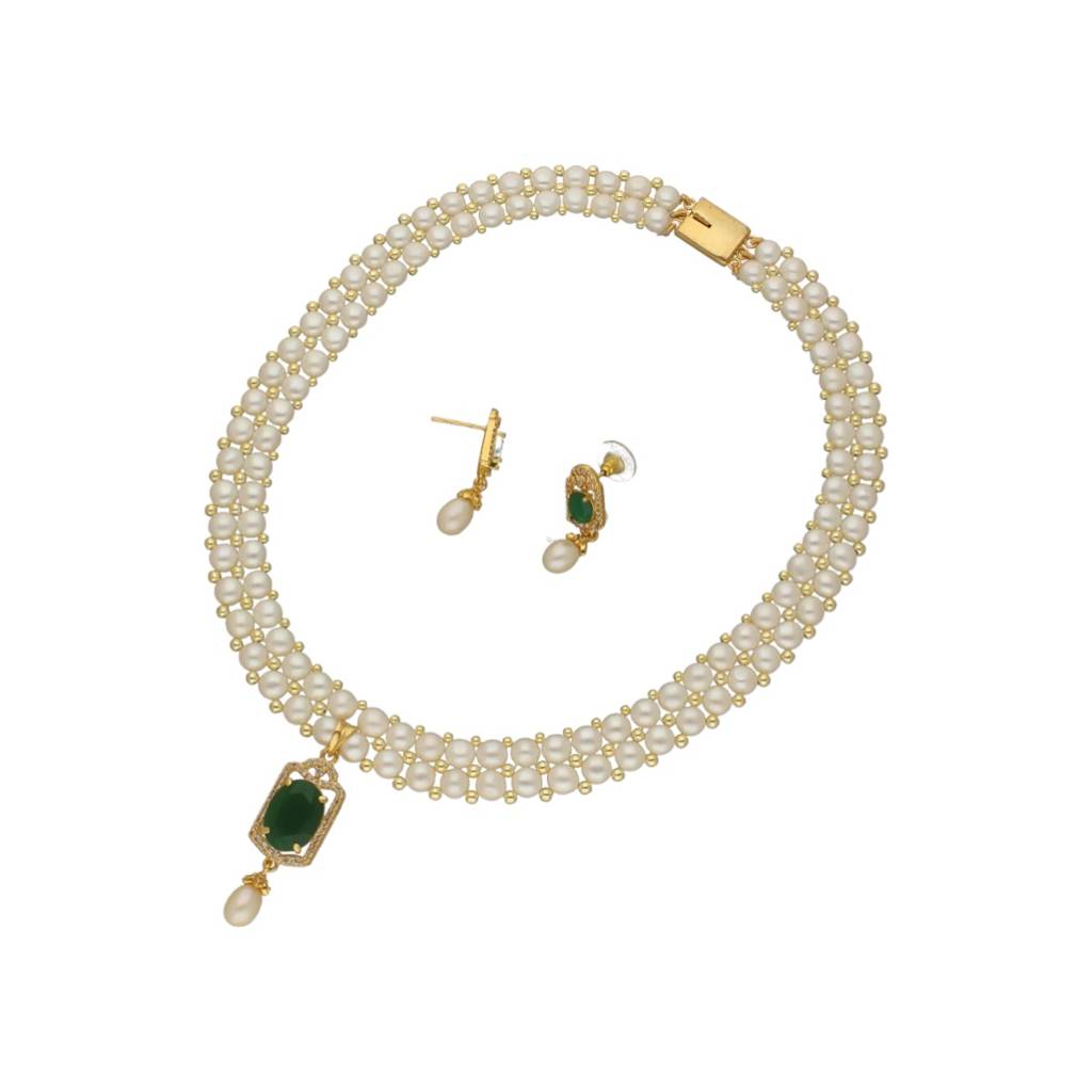 Hiya 2 Lines Pearl Necklace : JPAUG-23-047