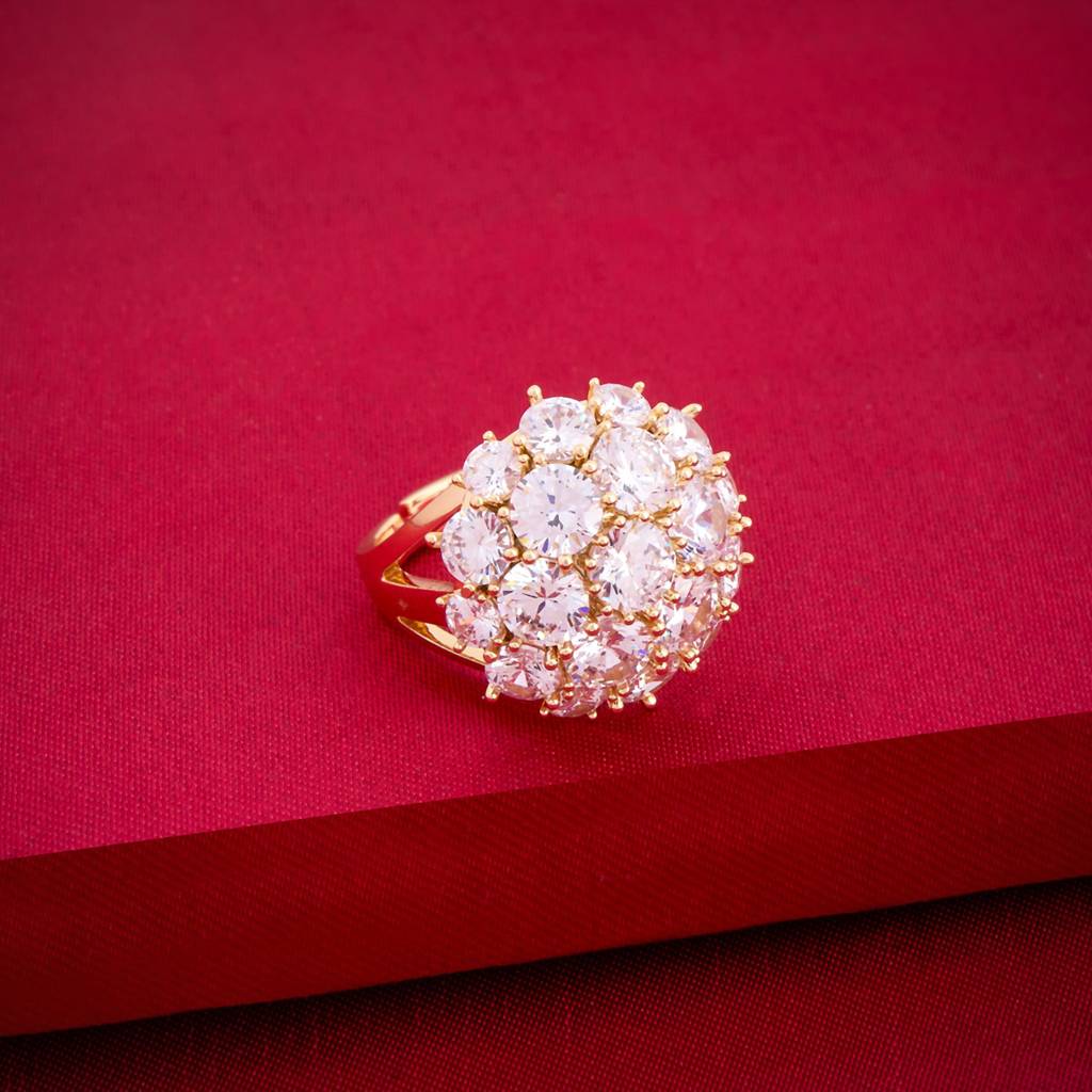 Kushal'S Fashion Jewellery Plated Party Zircon Finger Ring -451199 : 451199