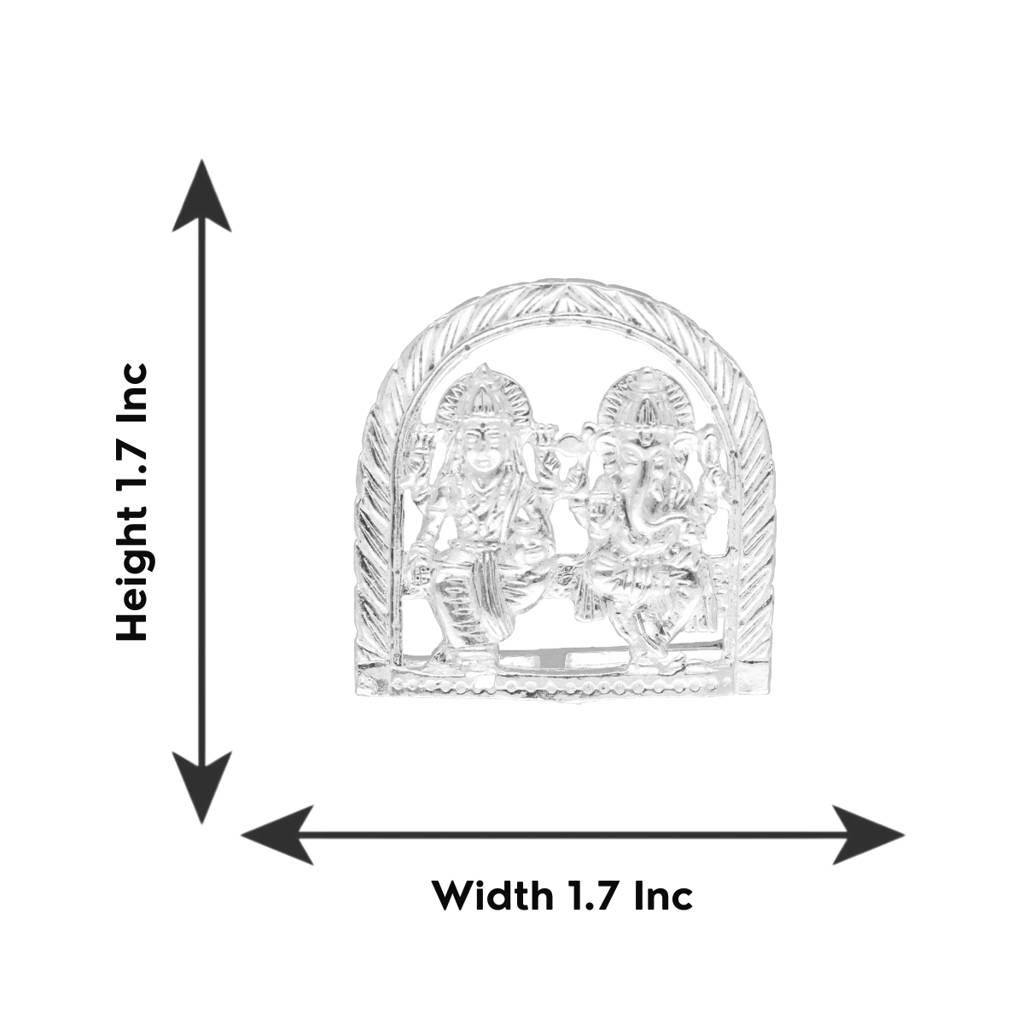 80% Purity-23 Grams Silver Lakshmi Ganesh Idol : JPAUG-25-106
