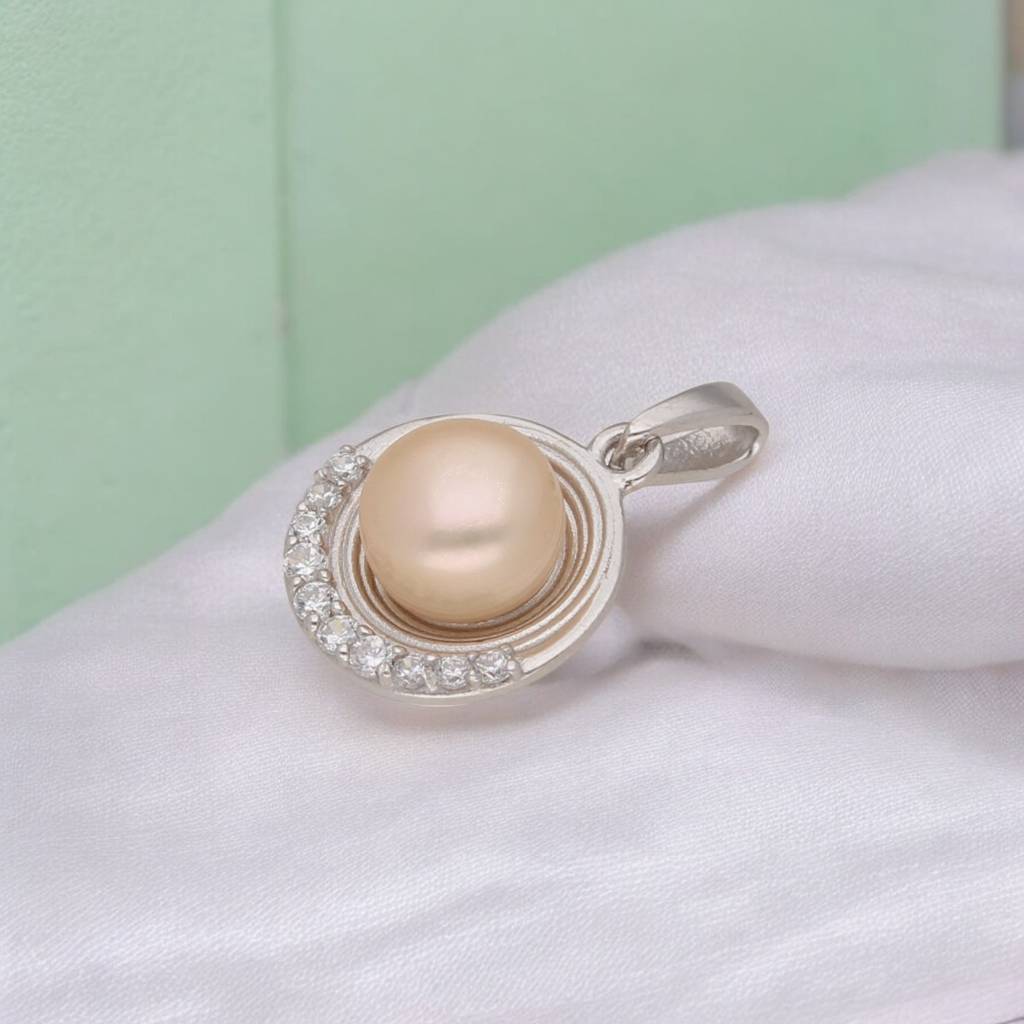 925 Silver Olivia Simple Pearl Pendant : JPMAY-22-153