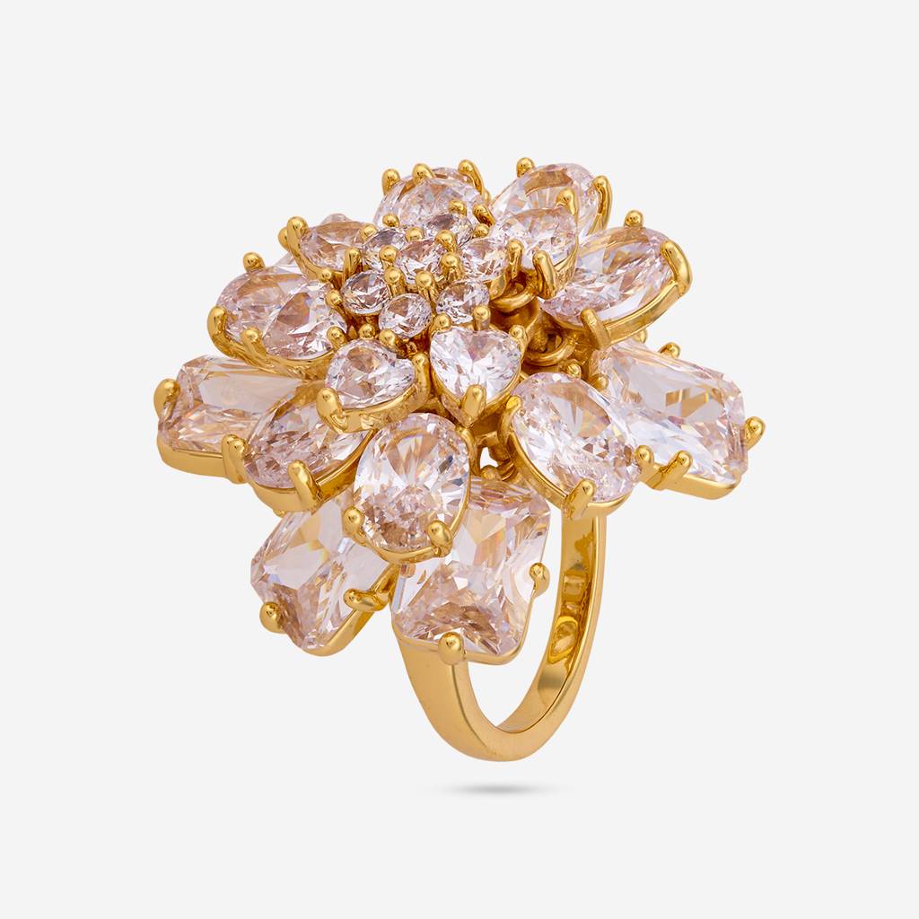 Kushal'S Fashion Jewellery Plated Party Zircon Finger Ring -451195 : 451195