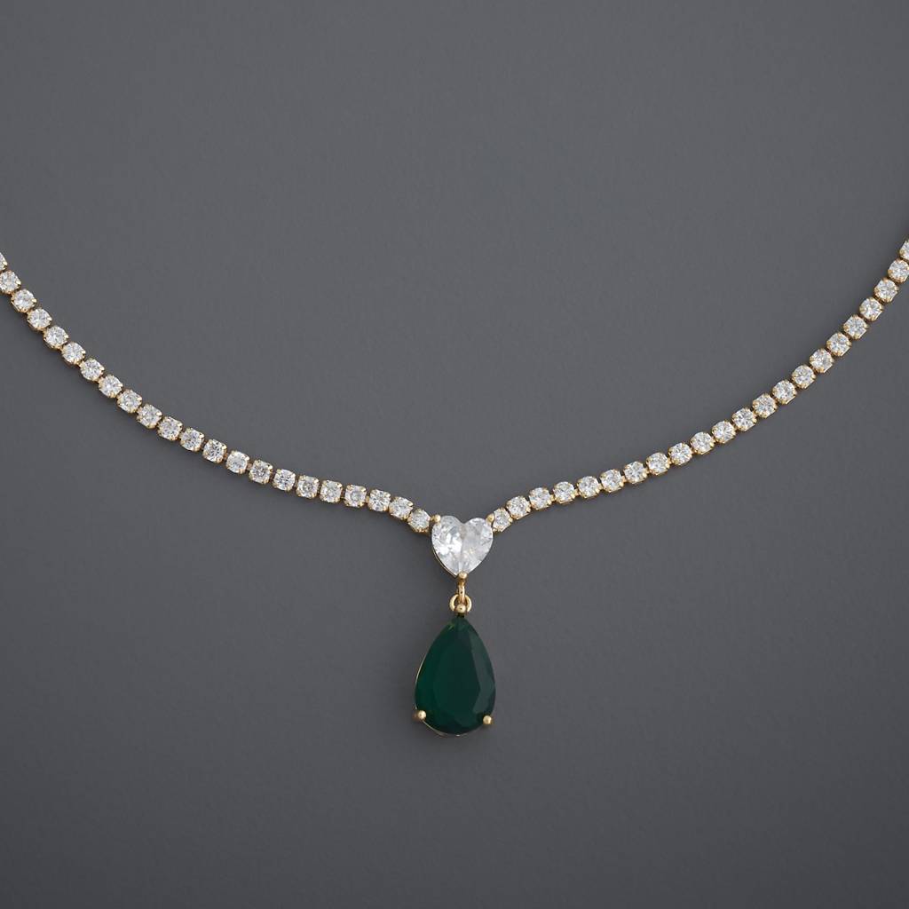 Kushal'S Fashion Jewellery -Plated Party Trendy Zircon Necklace -167080 : 441659