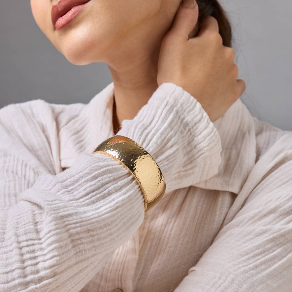 Kushal'S Fashion Jewellery Gold-Plated Party Trendy Zircon Adjustable Kada -455486 : 455486