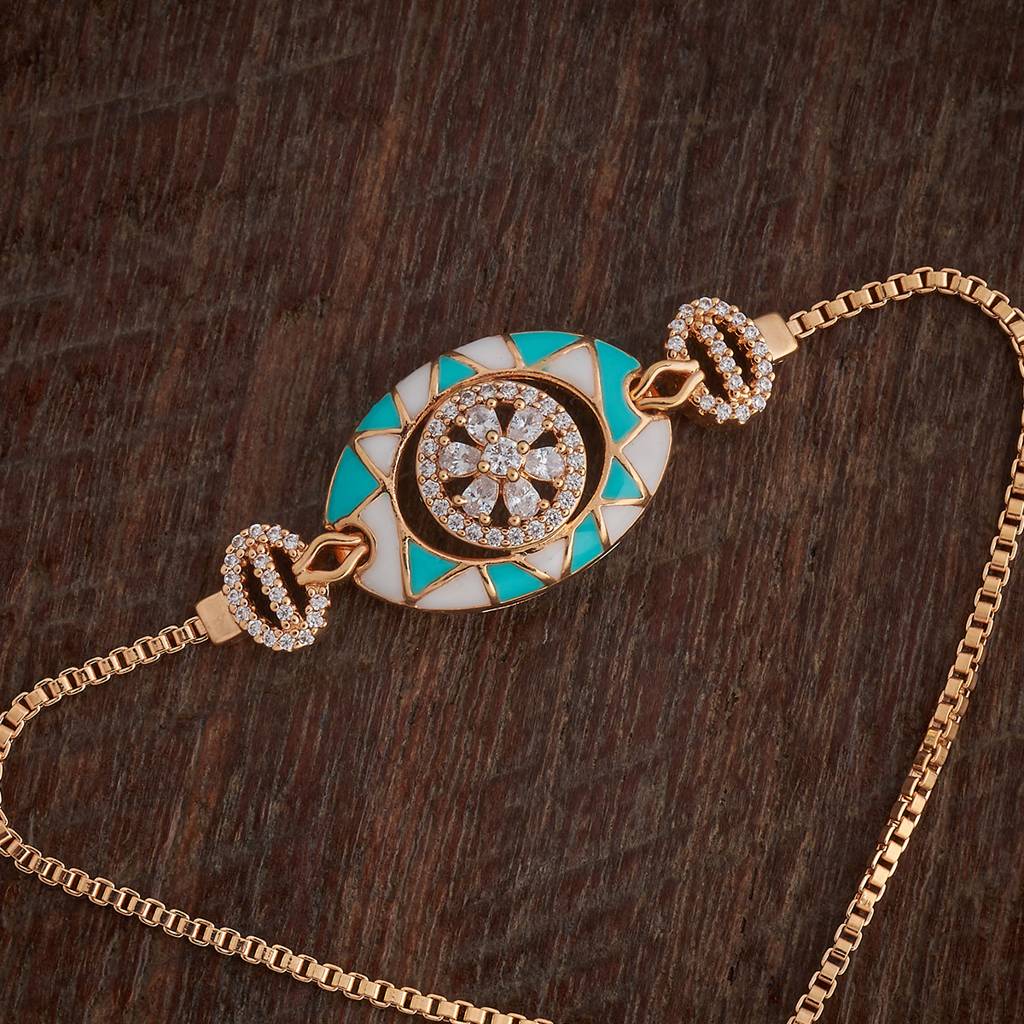 Kushal'S Fashion Jewellery Meena Polish Gold-Plated Party Zircon Bracelet-182263 : 444665