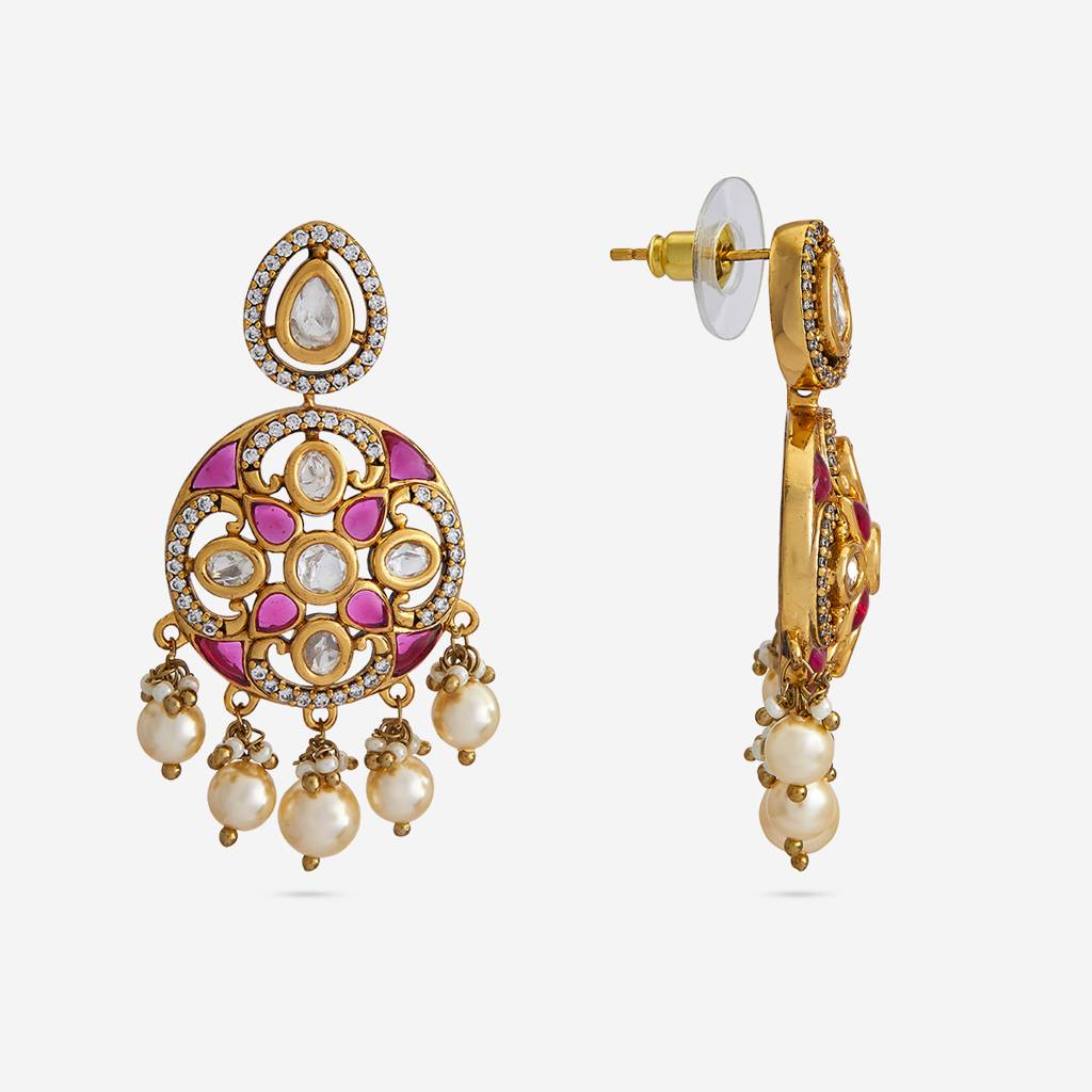 Ethnic Kundan Drops-184818 : 441256