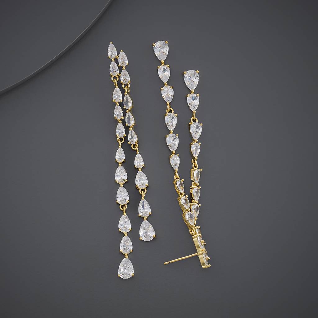 Kushal'S Fashion Jewellery Party Trendy Zircon Drop Earrings-183694 : 438548