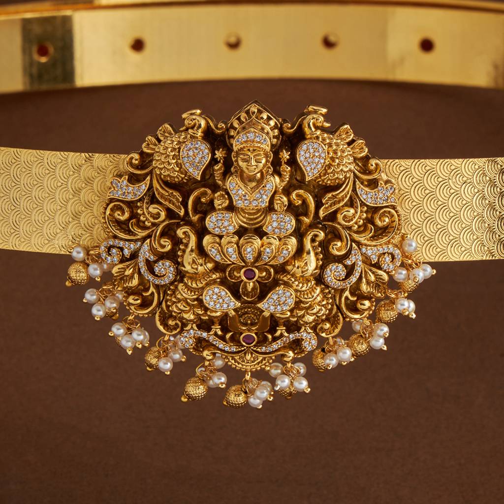 Kushal'S Fashion Jewellery Ruby Gold-Plated Ethnic Antique Kamarband -150791 : 399059