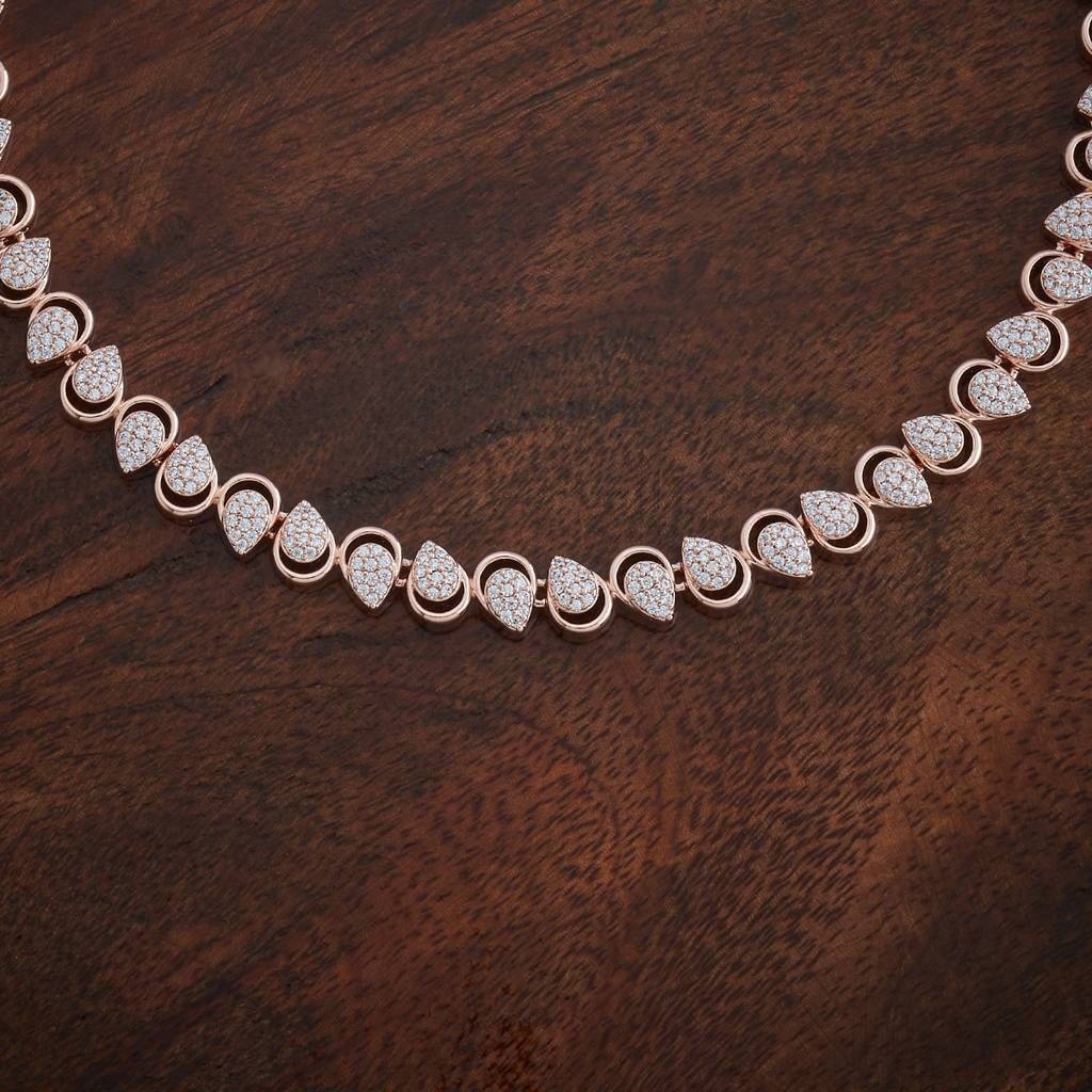 Kushal'S Fashion Jewellery -Plated Party Trendy Zircon Necklace And Earring Set -182304 : 435476