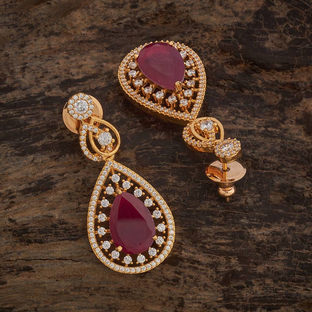 Kushal'S Fashion Jewellery Plated Party Zircon Drop Earrings-184388 : 440238