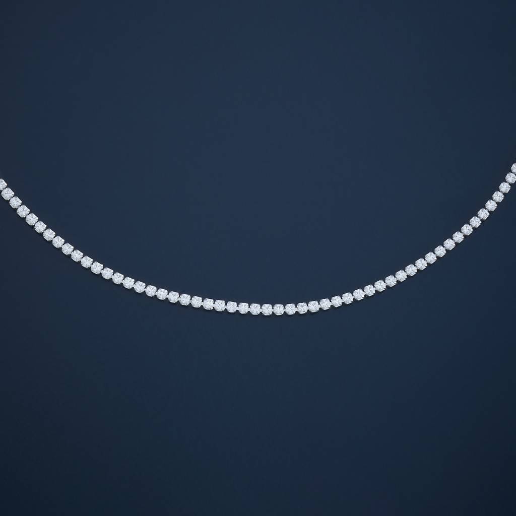 Kushal'S Fashion Jewellery White Rhodium-Plated Party 92.5 Sterling Silver Anklet-180711 : 431893