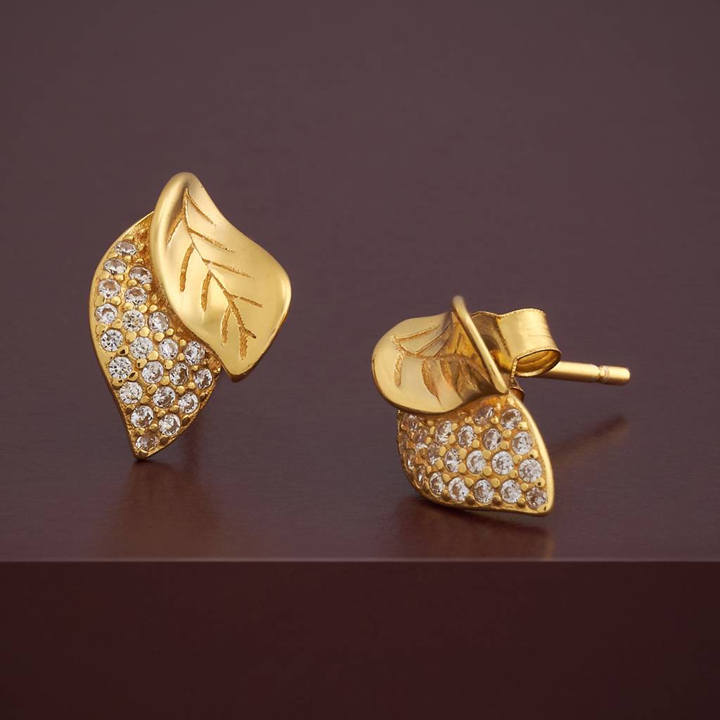 White Gold-Plated Ethnic Pure Silver Studs-437472 : 437472
