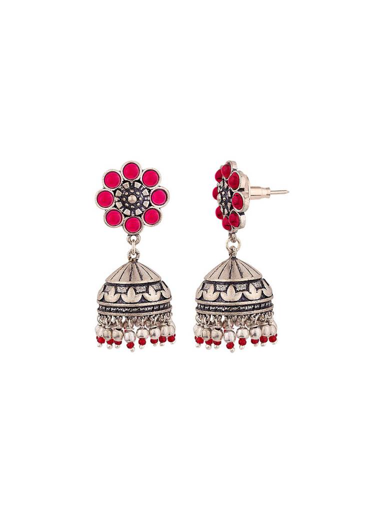 Abhira Floral Jhumka Earrings : 8907617972404