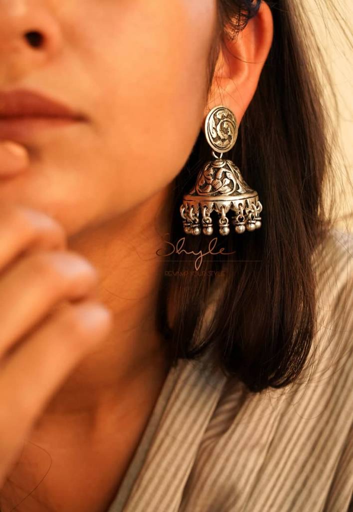 Tattva Intricate Chitai Classic Jhumka : SE7005