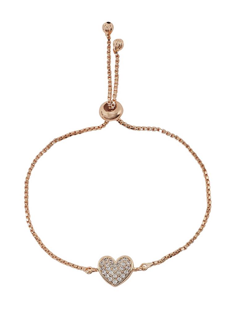 Gold Plated Faux Kundan Adorned Chain Style Brass Bracelet : 8905124457148