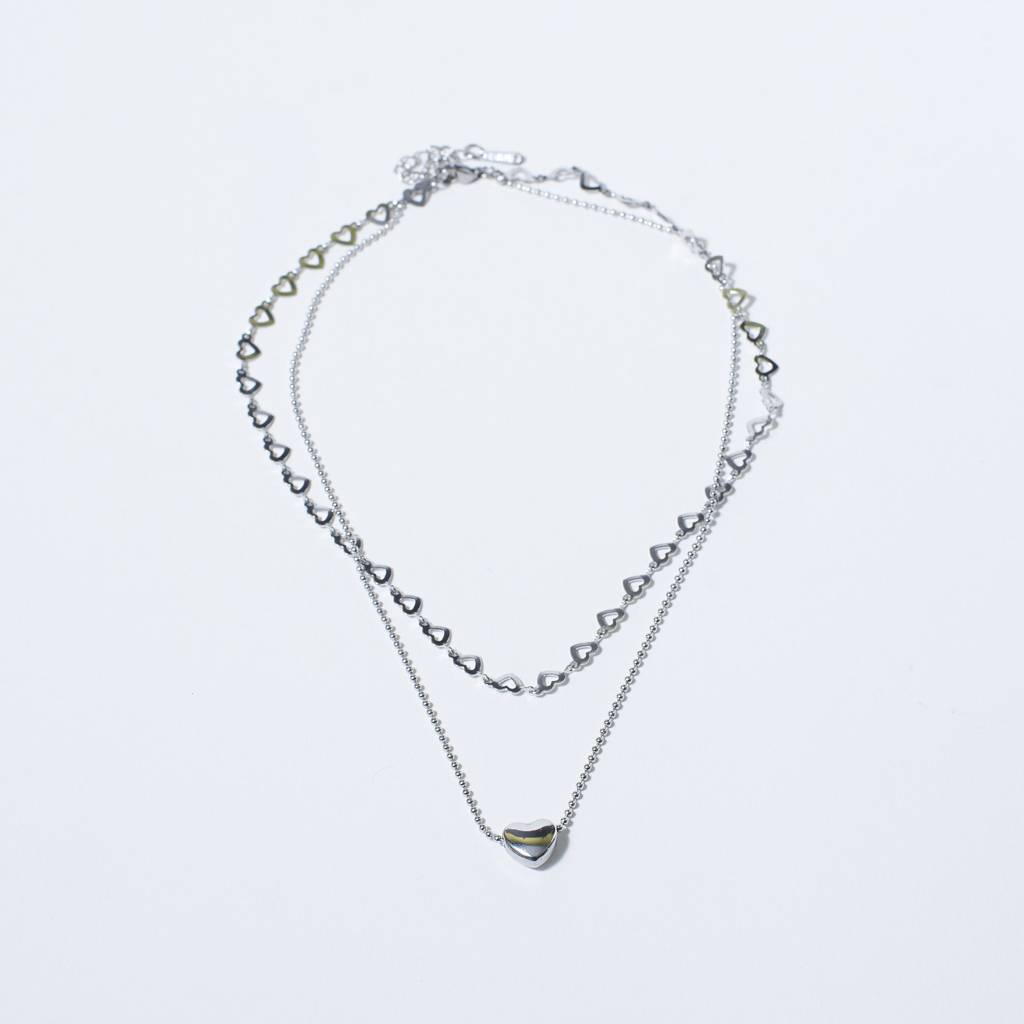 Falling In Love Silver Necklace : NS12485