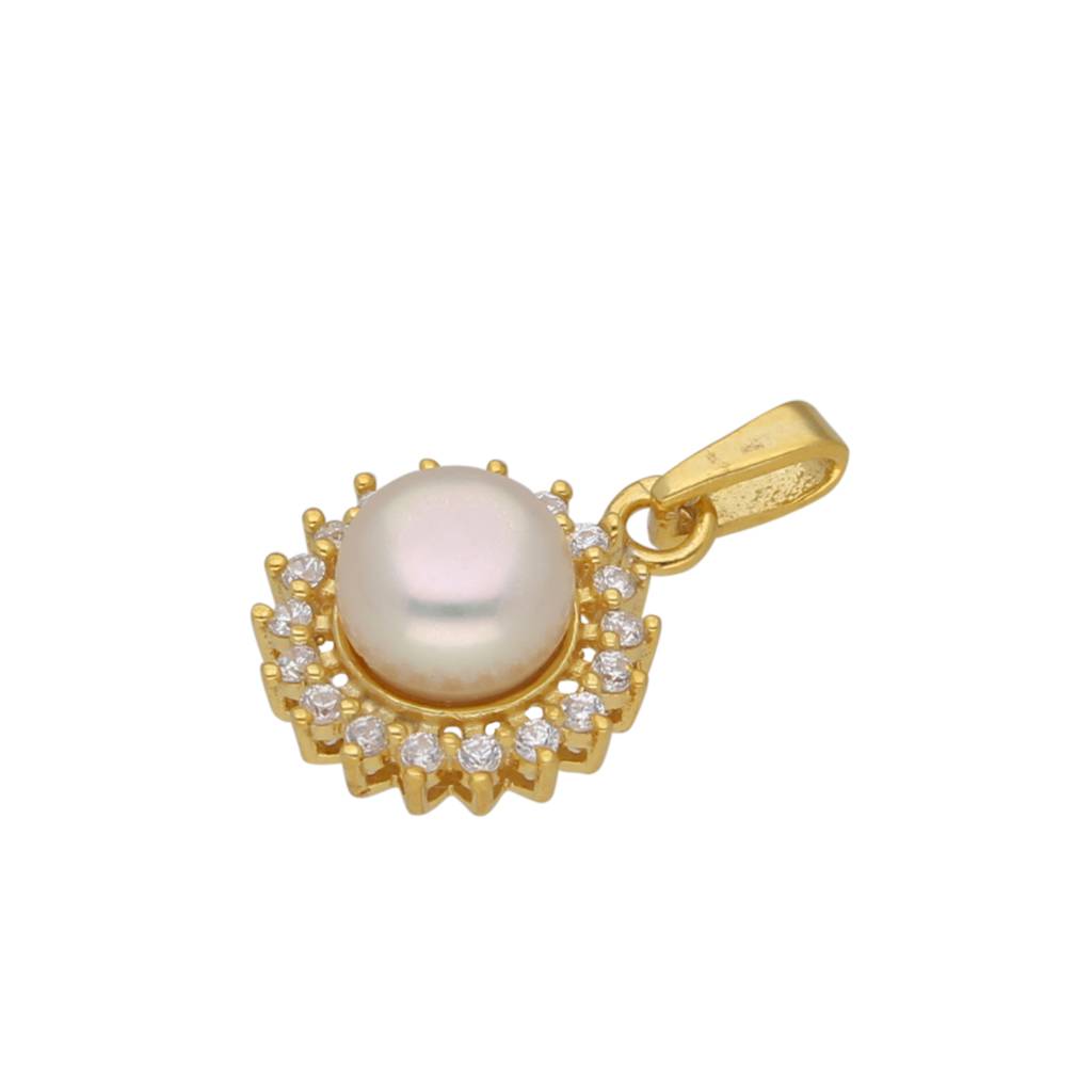 925 Silver Flower Designer Pearl Pendant : JPMAY-22-144
