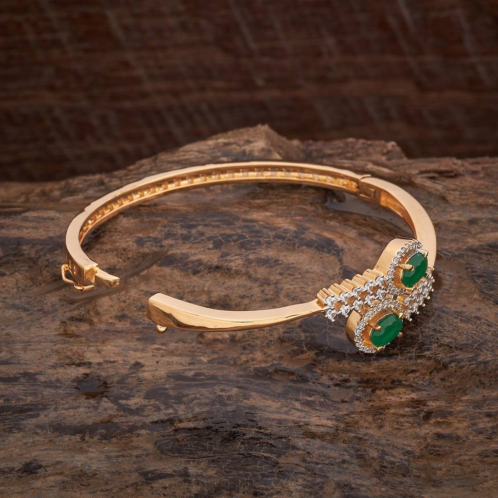 Kushal'S Fashion Jewellery Women White Rhodium-Plated Kada Bangle-178475 : 427458