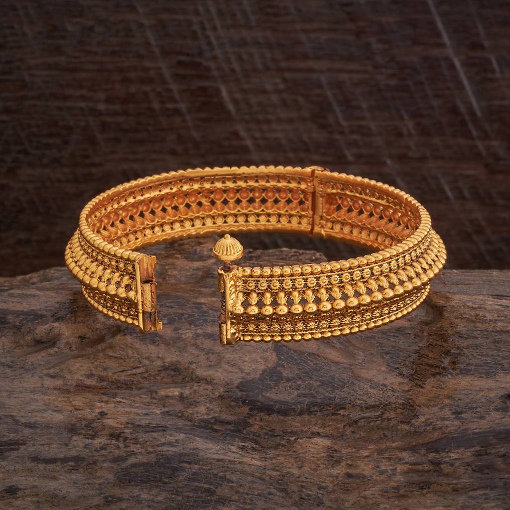 Kushal'S Fashion Jewellery Gold Gold-Plated Ethnic Antique Bangle-177772 : 426063