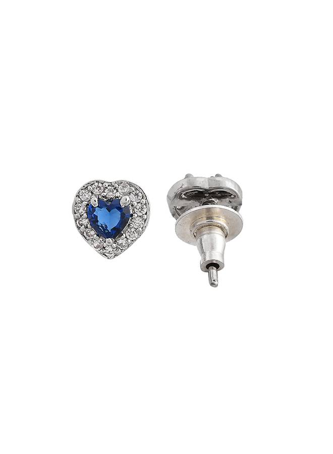 Sparkling Essesntials Blue Heart Shaped Silver Mangalsutra Set : 8905124495287
