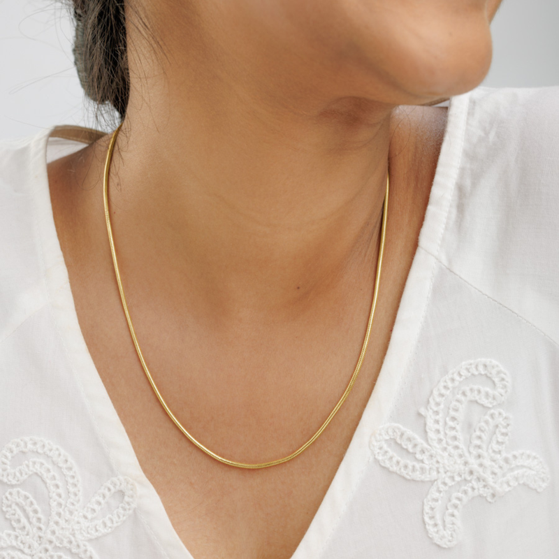 Trisu 925 Sterling Silver Gold-Plated Chain Strength Chain : TSCH-STR-22-18G-10016