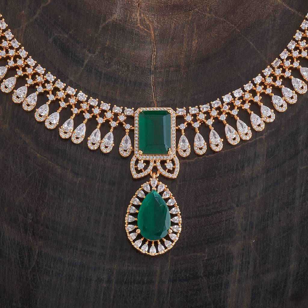 Kushal'S Fashion Jewellery Plated Party Zircon Jewellery Set-173980 : 417517