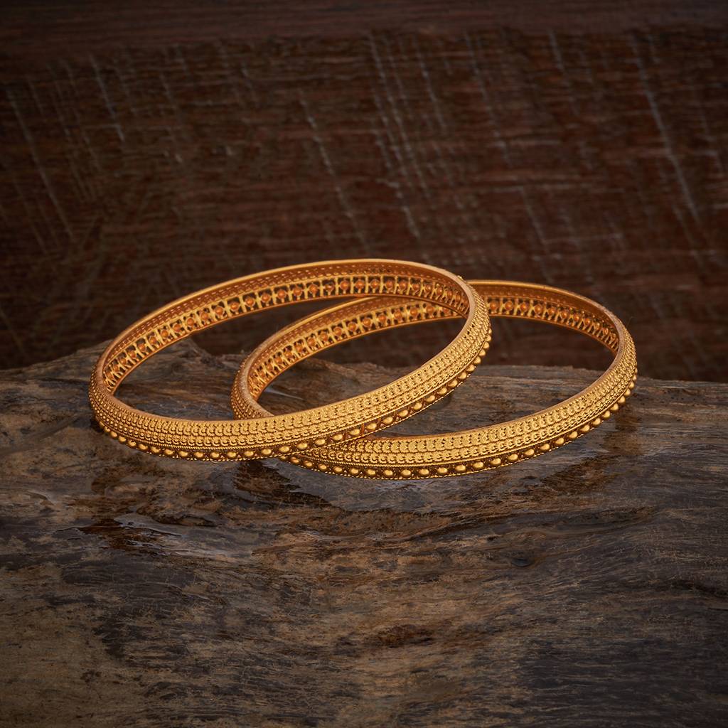 Kushal'S Fashion Jewellery Gold-Plated Ethnic Copper Antique Bangle-180902 : 432516