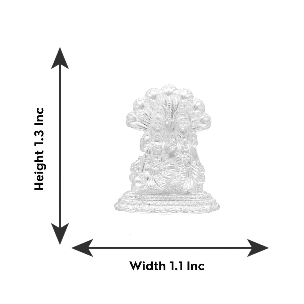 80% Purity-13 Grams Sheshanaag Lakshmi Narayan Idol : JPAUG-25-101