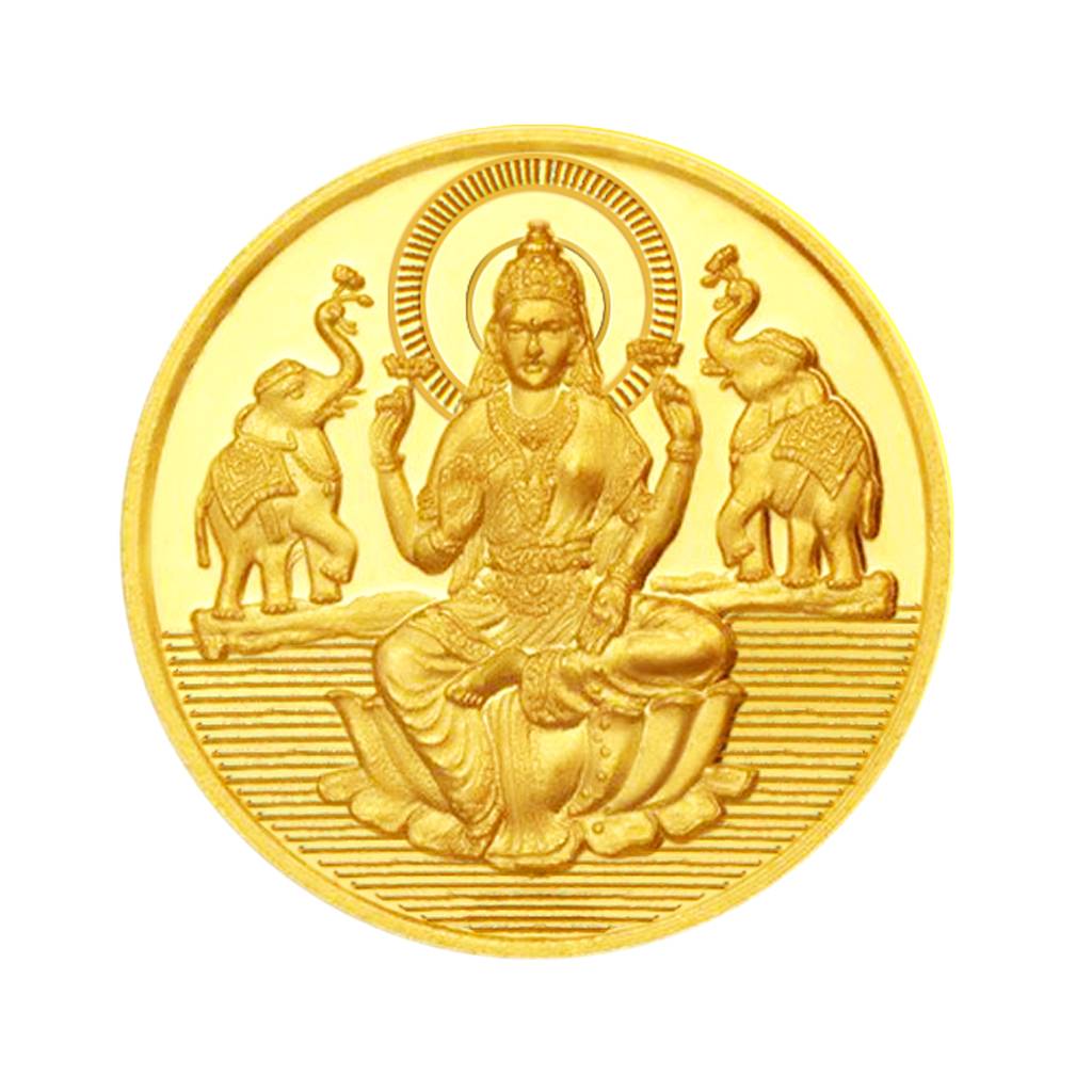 Sri Jagdamba Pearls 1 Gram 22Kt (916) Hall Marked Lakshmi Gold Coin : SJPGC01