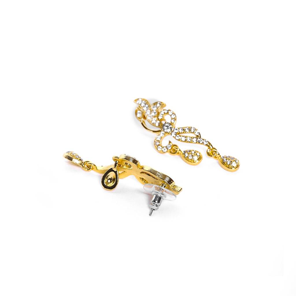 Estele Gold Plated Floral Crystal Drop Mangalsutra Set With Austrian Crystals : EMS14080072NKER