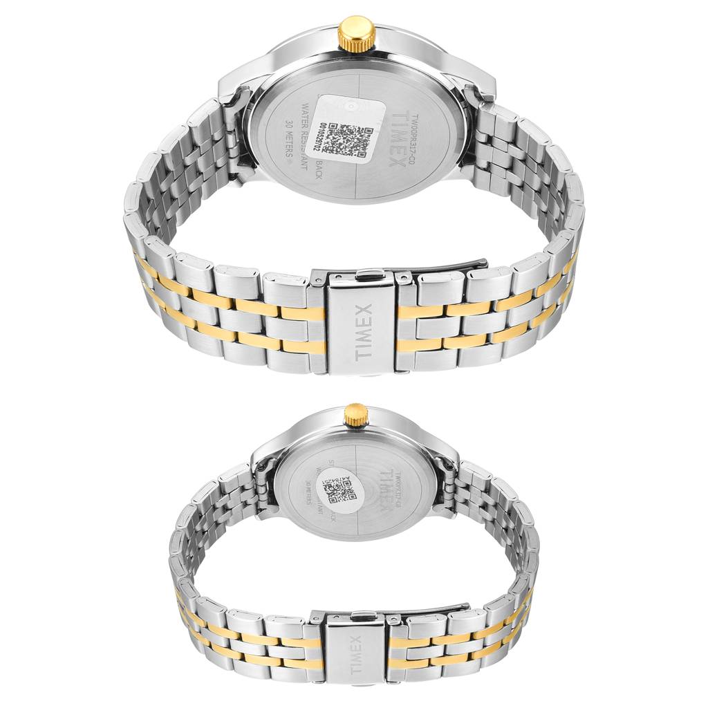 Timex Trendline Round 44Mm Analog Pair Watch - Tw00Pr317 : TW00PR317