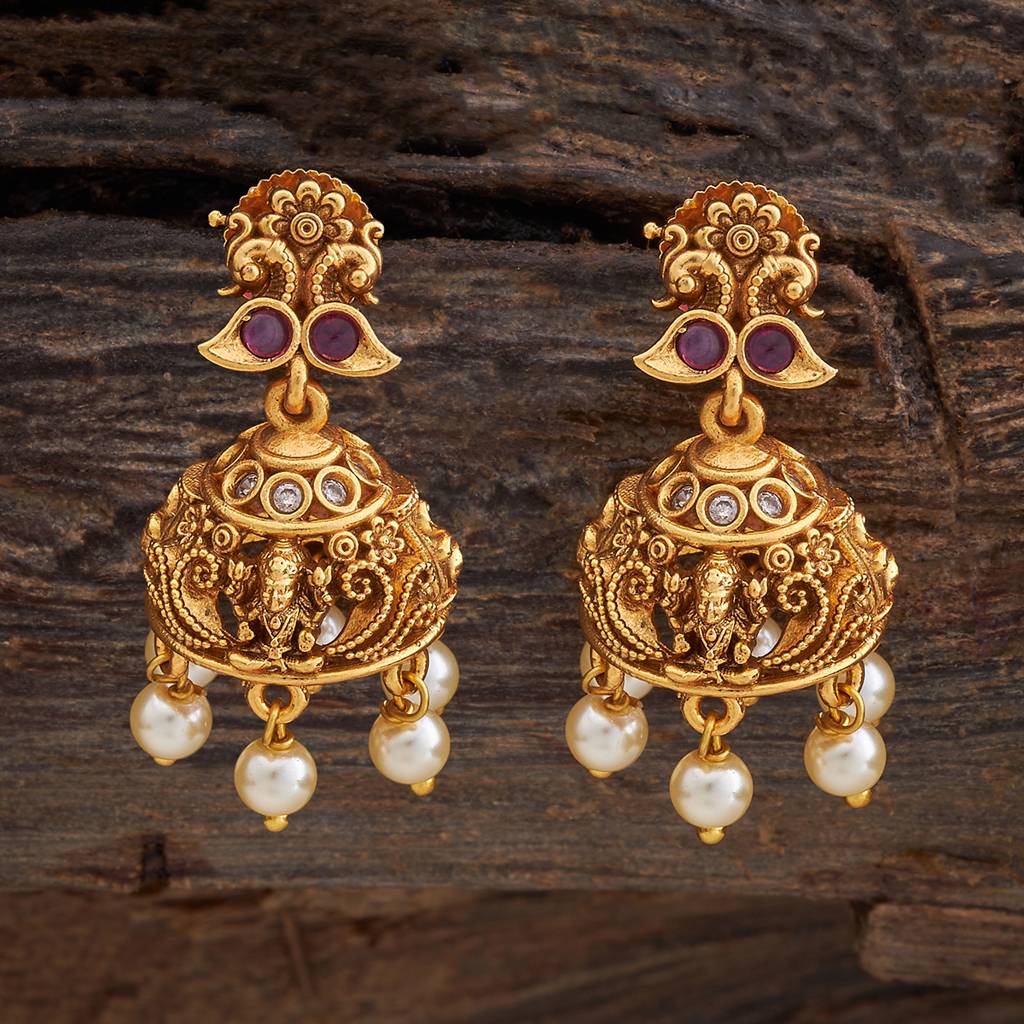 Kushal'S Fashion Jewellery Dome Shaped Jhumkas Earrings-179958 : 430238