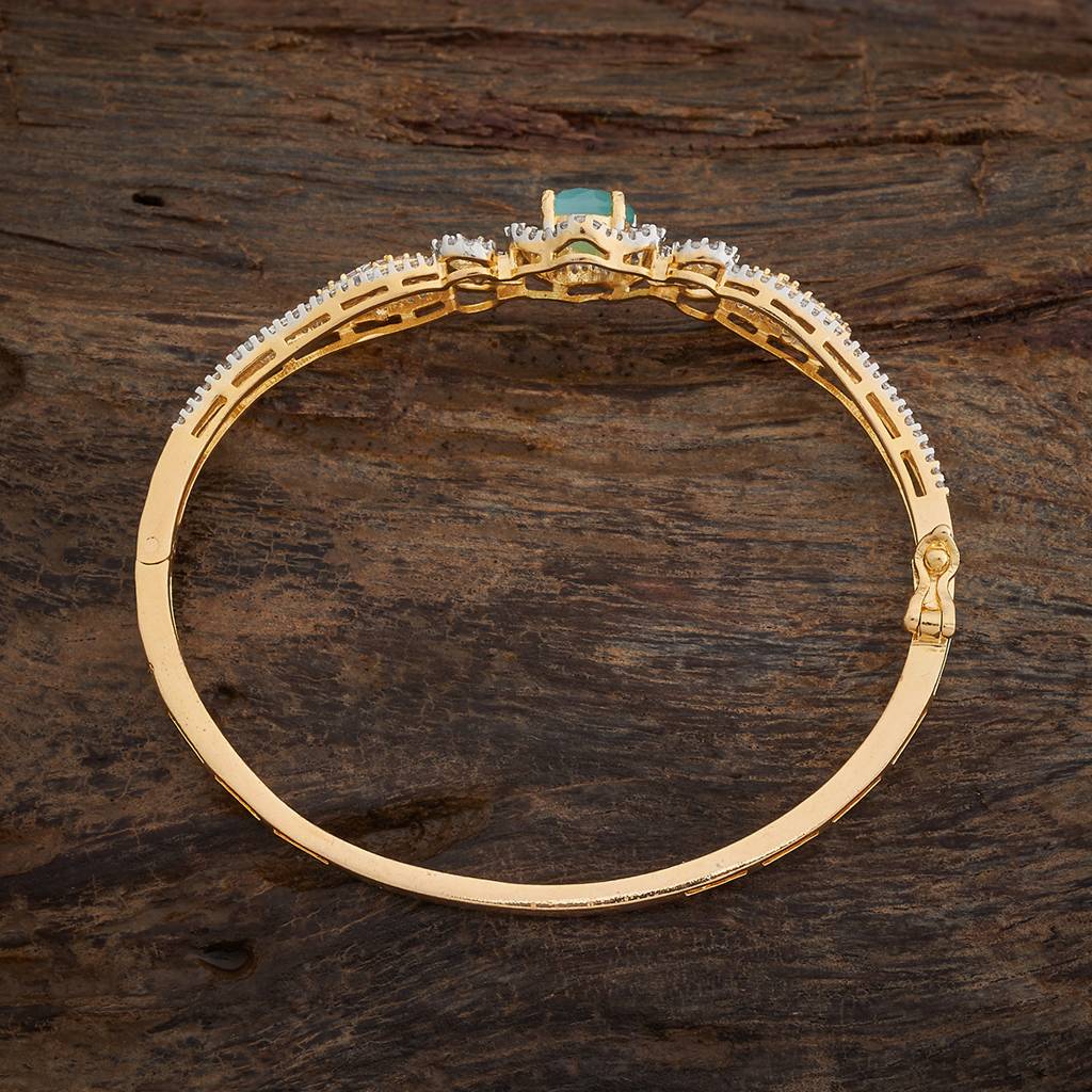 Kushal'S Fashion Jewellery Ruby Rhodium-Plated Zircon Studded Party Kada-177514 : 425611