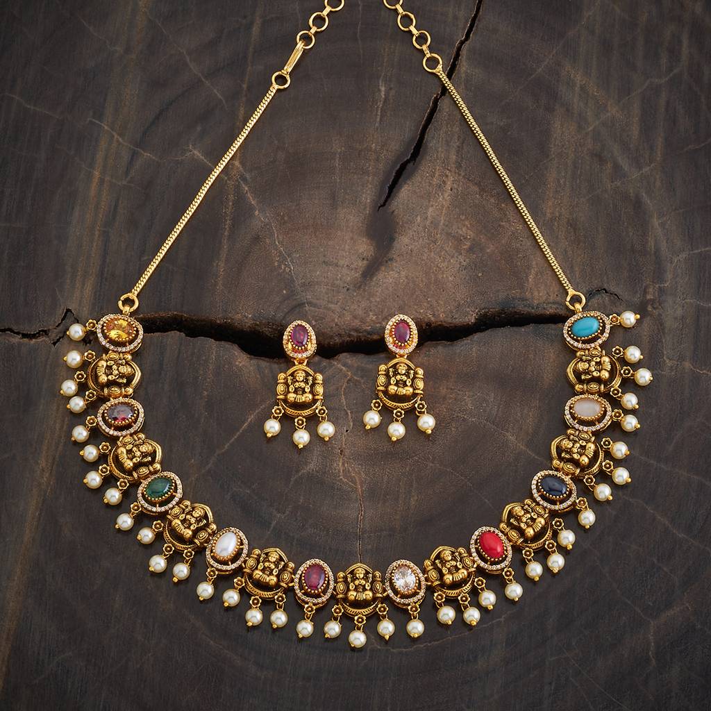 Ethnic Antique Necklace Set-176746 : 423750