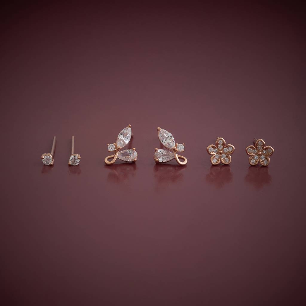 Kushal'S Fashion Jewellery  Plated Party 92.5 Sterling Silver Studs-176562 : 423207