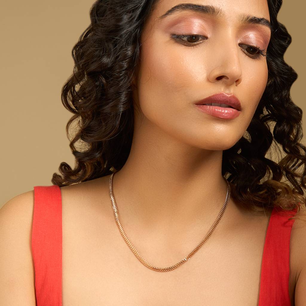 Kushal'S Fashion Jewellery Gold-Plated Ethnic Chain Necklace-413769 : 413769