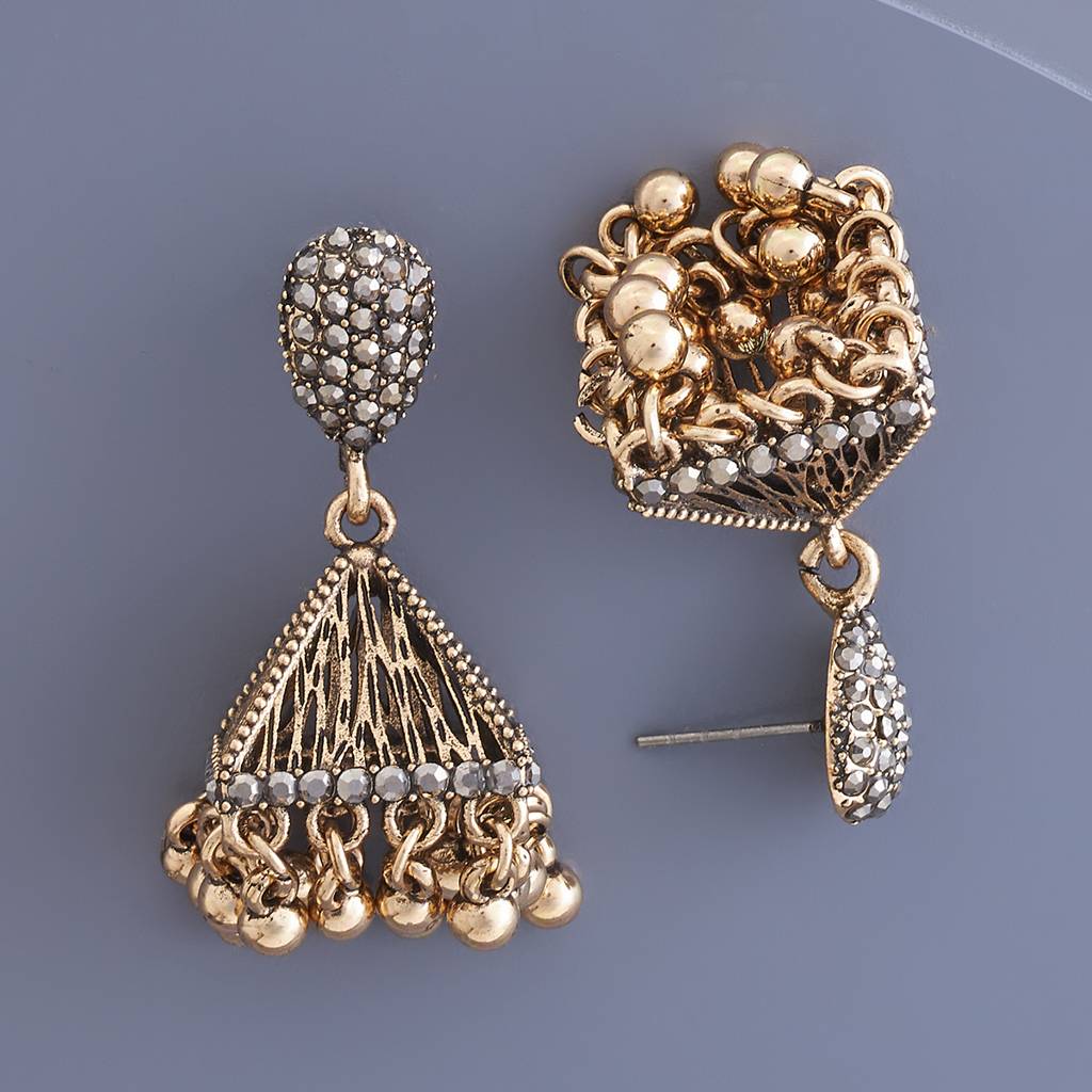 Party Zircon Trendy Jhumkas-178772 : 427964