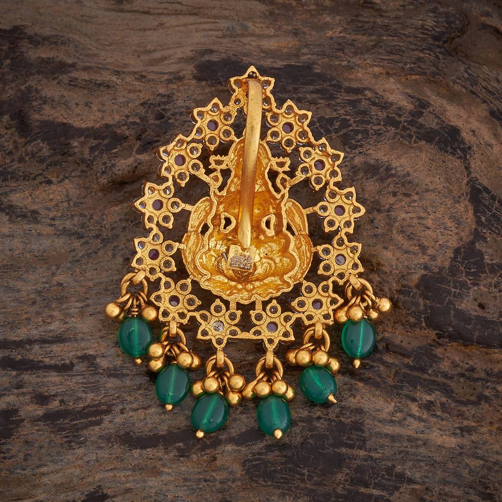 Gold-Plated Ethnic 925 Silver Temple Pendant : 426585