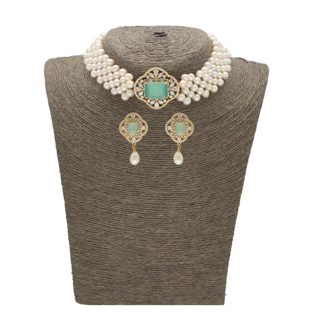 Lipika Pearl Choker Necklace : JPAPL-23-13