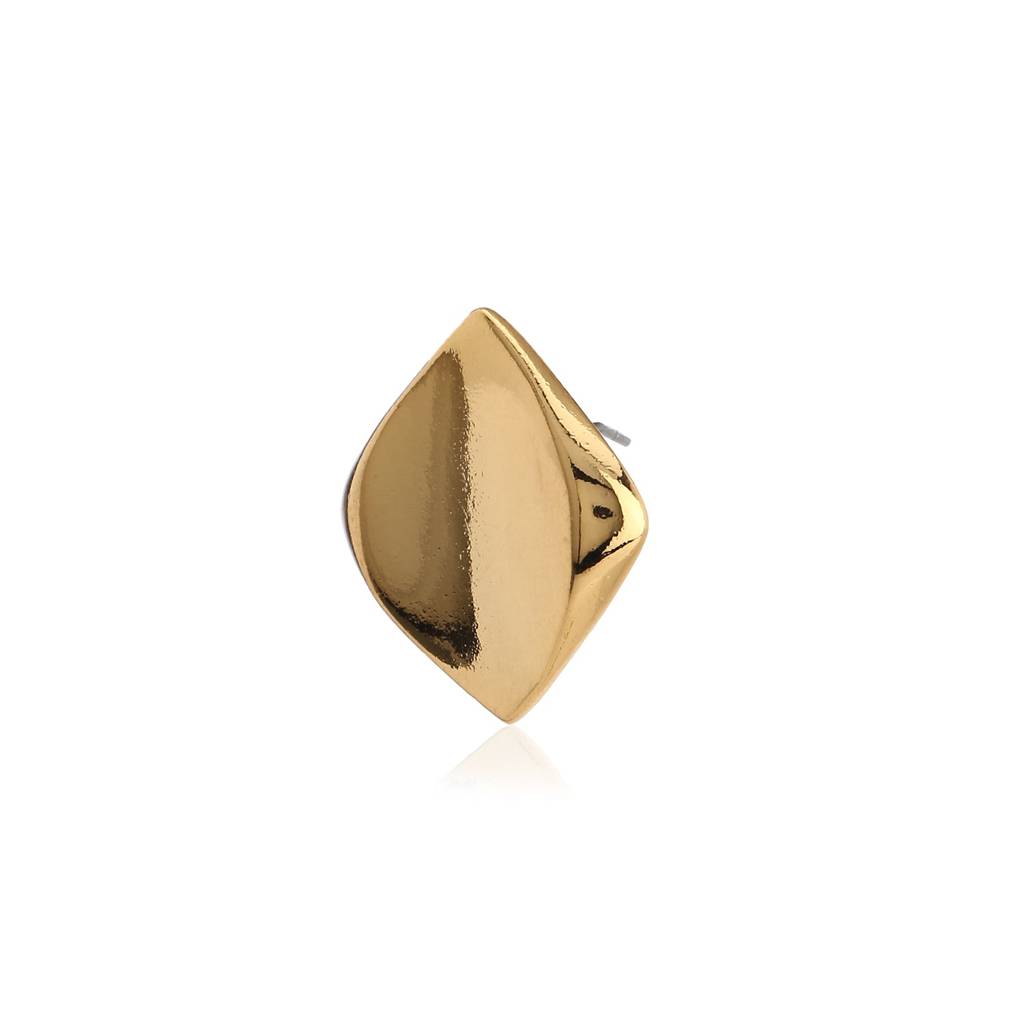 Estele Gold Plated Diamond Designer Stud Earrings For Women : 672707ER