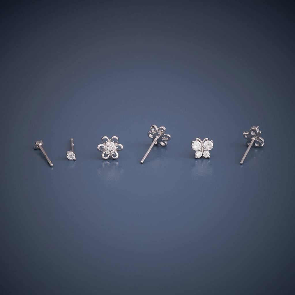Kushal'S Fashion Jewellery  Plated Party 92.5 Sterling Silver Studs-164477 : 395374