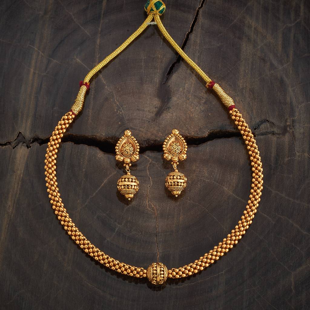 Kushal'S Fashion Jewellery Gold-Plated Antique Jewellery Set : 434991